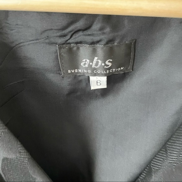 ABS Evening by Allen Schwartz jacquard fit and flare wrap Dress Cocktail - Picture 2 of 4